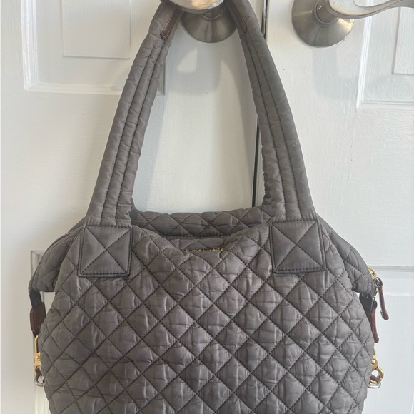 MZ Wallace Handbags - MZ Wallace Charcoal Quilted Small Sutton Tote